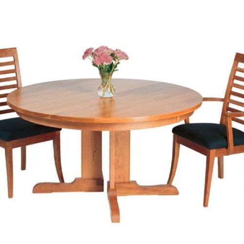 Gaspard Extendable Maple Solid Wood Pedestal Dining Tables (Photo 16 of 20)