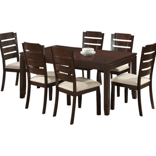 Chandler 7 Piece Extension Dining Sets With Wood Side Chairs (Photo 8 of 20)