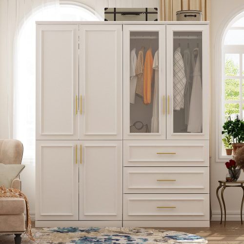 White Wardrobes With Drawers (Photo 13 of 20)
