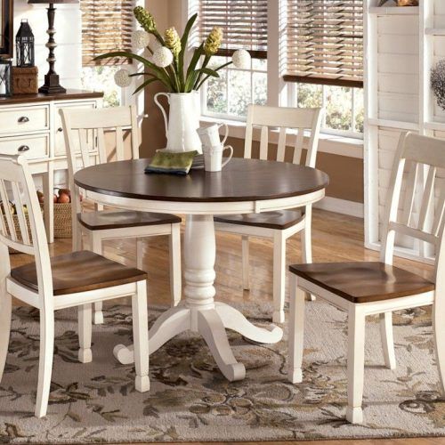 Laurent 5 Piece Round Dining Sets With Wood Chairs (Photo 11 of 20)