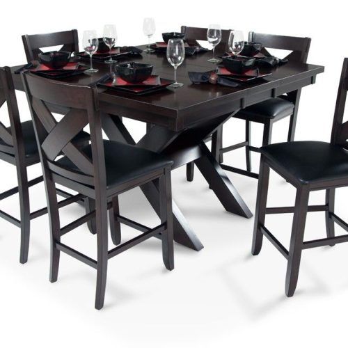 Laurent 7 Piece Counter Sets With Wood Counterstools (Photo 3 of 20)