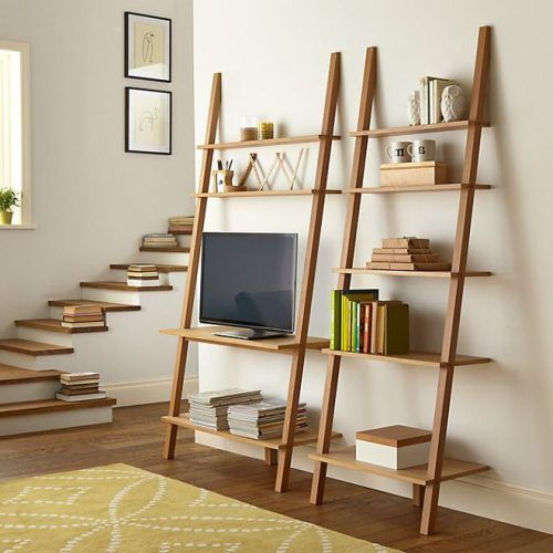 Tiva White Ladder Tv Stands (Photo 17 of 20)