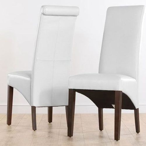 White Leather Dining Room Chairs (Photo 8 of 20)