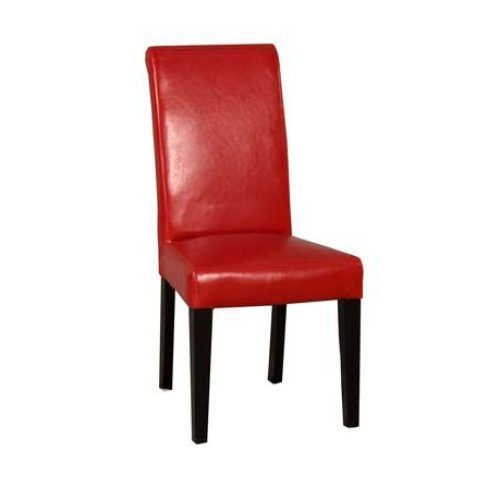 Red Leather Dining Chairs (Photo 9 of 20)