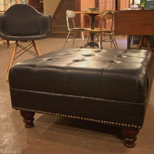Brown Leather Ottoman Coffee Tables With Storages (Photo 2 of 20)