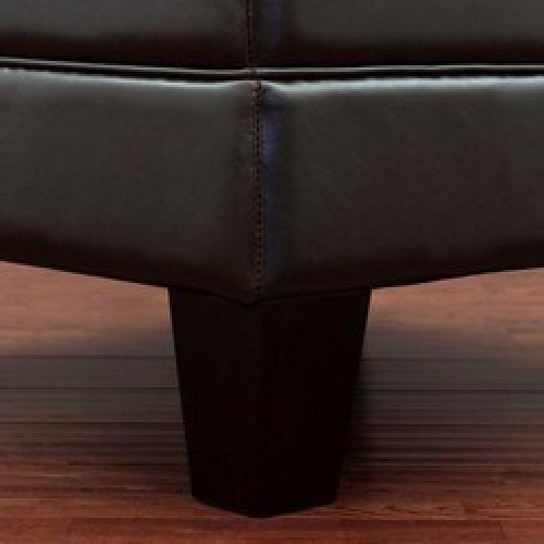Dark Brown Leather Pouf Ottomans (Photo 14 of 20)