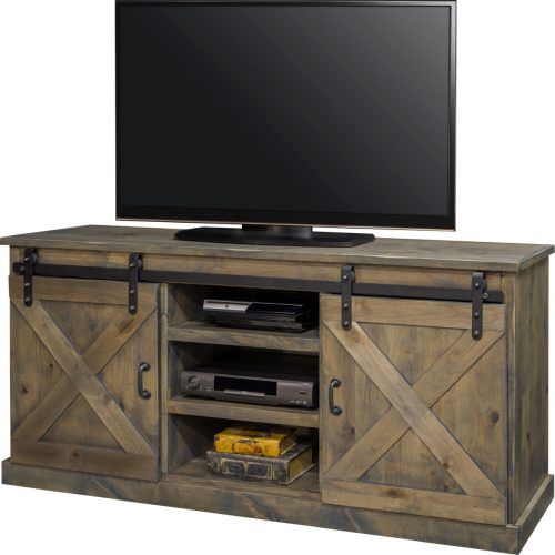 Rustic Country Tv Stands In Weathered Pine Finish (Photo 1 of 20)