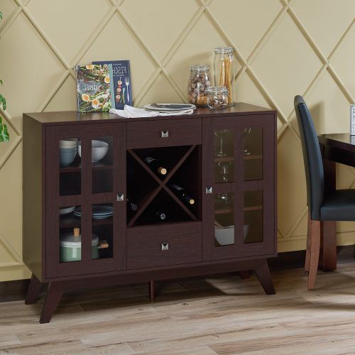 Contemporary Espresso 2-Cabinet Dining Buffets (Photo 1 of 20)