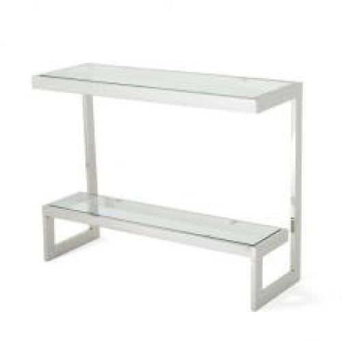 Chrome And Glass Rectangular Console Tables (Photo 5 of 20)