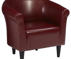 20 Inspirations Liam Faux Leather Barrel Chairs