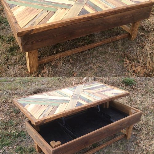 Montgomery Industrial Reclaimed Wood Coffee Tables With Casters (Photo 16 of 20)