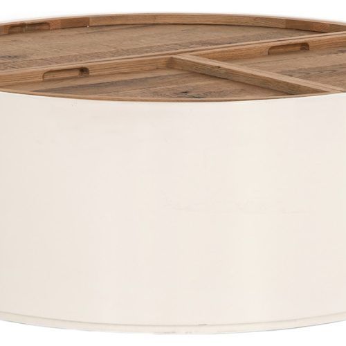 Light Natural Drum Coffee Tables (Photo 7 of 20)