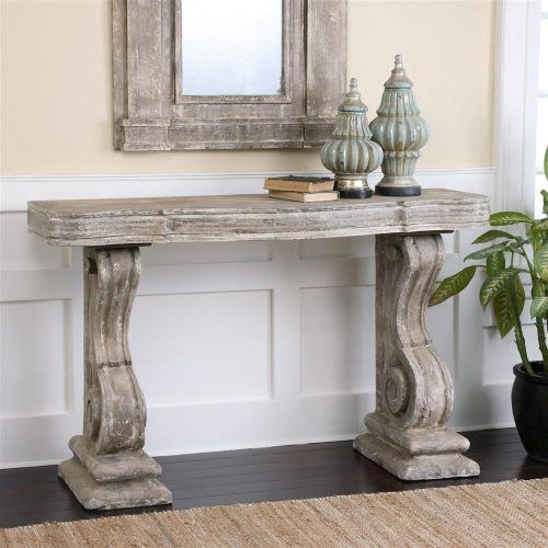 Antique White Distressed Console Tables (Photo 14 of 20)