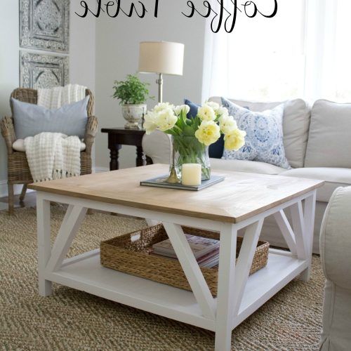 Round White Wash Brass Painted Coffee Tables (Photo 12 of 20)
