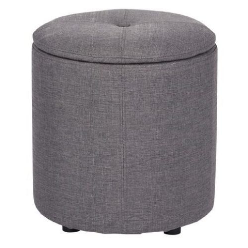 Gray Velvet Ottomans With Ample Storage (Photo 18 of 20)