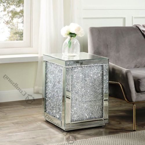 Gold And Mirror Modern Cube End Tables (Photo 18 of 20)