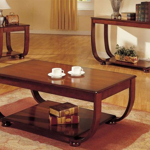 Cherry Wood Coffee Table Sets (Photo 9 of 20)