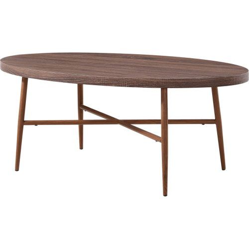 Handy Living Miami White Oval Coffee Tables With Brown Metal Legs (Photo 17 of 20)