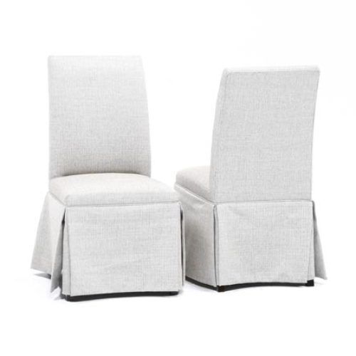 Garten Linen Skirted Side Chairs Set Of 2 (Photo 1 of 20)