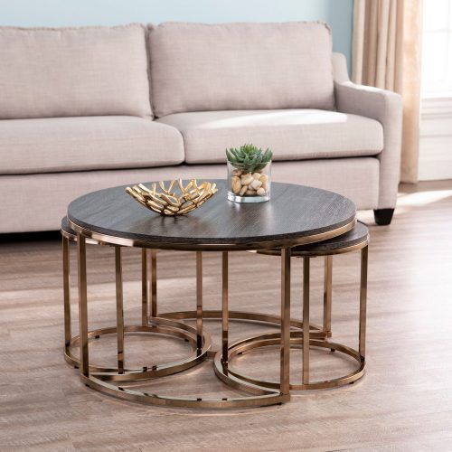 2-Piece Round Coffee Tables Set (Photo 5 of 20)