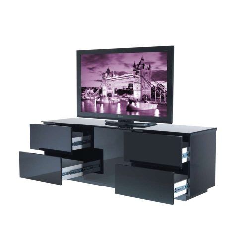 Shiny Black Tv Stands (Photo 4 of 15)