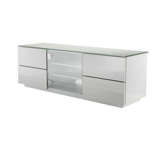 White Glass Tv Stands (Photo 3 of 15)