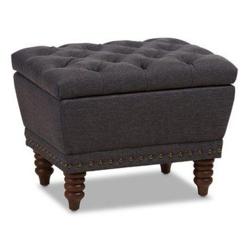 Gray Tufted Cocktail Ottomans (Photo 7 of 20)