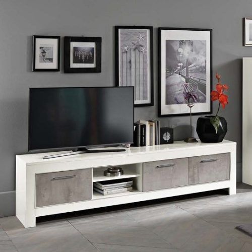 Lucas Extra Wide Tv Unit Grey Stands (Photo 4 of 20)