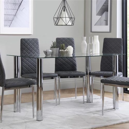 Dining Tables With Grey Chairs (Photo 14 of 20)