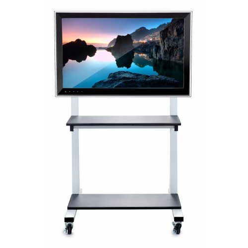 Easyfashion Adjustable Rolling Tv Stands For Flat Panel Tvs (Photo 13 of 20)