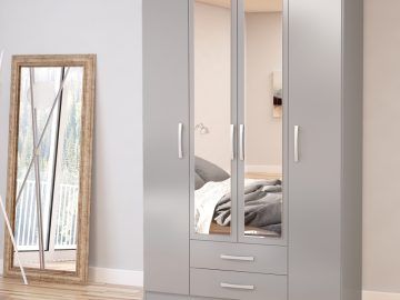 4 Door Wardrobes with Mirror and Drawers