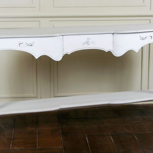 Antique White Distressed Console Tables (Photo 19 of 20)