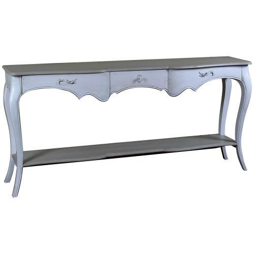 Hand Carved White Wash Console Tables (Photo 17 of 20)