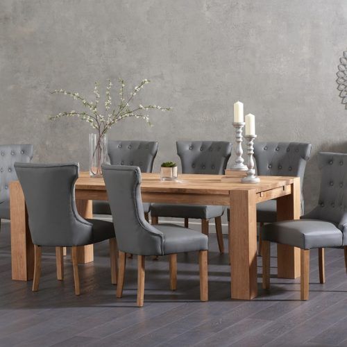 Oak Dining Tables And Leather Chairs (Photo 20 of 20)