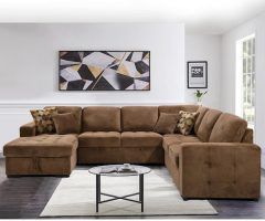 Top 20 of U-shaped Sectional Sofa with Pull-out Bed