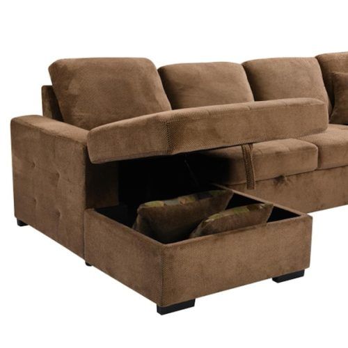 U-Shaped Sectional Sofa With Pull-Out Bed (Photo 18 of 20)