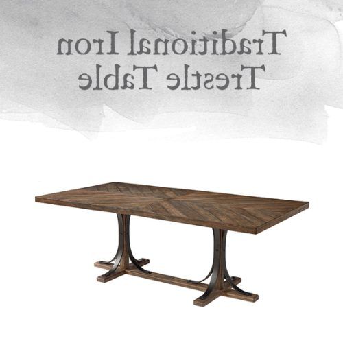 Magnolia Home Shop Floor Dining Tables With Iron Trestle (Photo 10 of 20)