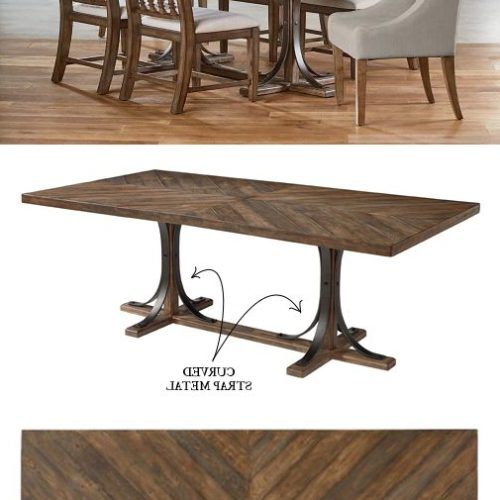 Magnolia Home Shop Floor Dining Tables With Iron Trestle (Photo 5 of 20)