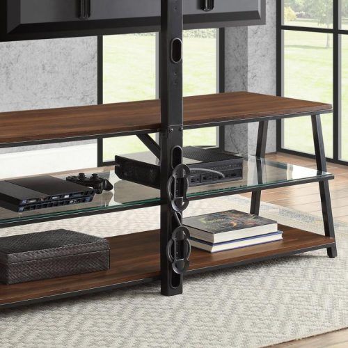 Mainstays Arris 3-In-1 Tv Stands In Canyon Walnut Finish (Photo 20 of 20)