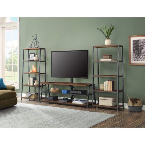 Mainstays Arris 3-In-1 Tv Stands In Canyon Walnut Finish (Photo 14 of 20)