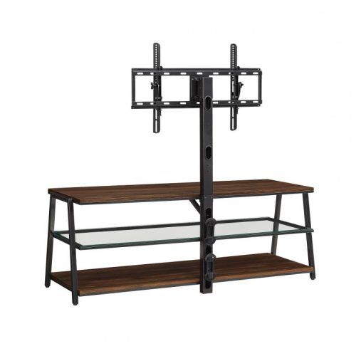Mainstays Arris 3-In-1 Tv Stands In Canyon Walnut Finish (Photo 12 of 20)