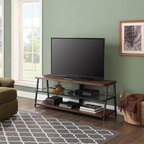 Mainstays Arris 3-In-1 Tv Stands In Canyon Walnut Finish (Photo 5 of 20)