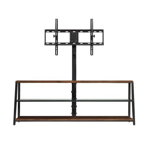 Mainstays Arris 3-In-1 Tv Stands In Canyon Walnut Finish (Photo 7 of 20)