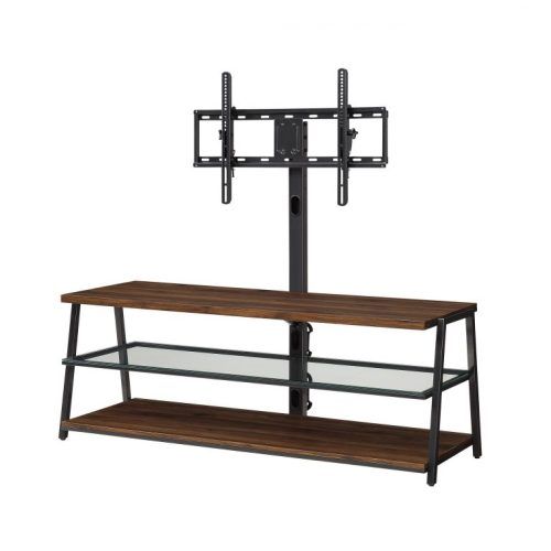 Mainstays Arris 3-In-1 Tv Stands In Canyon Walnut Finish (Photo 2 of 20)