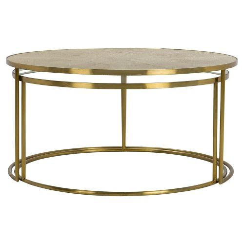 Antique Brass Aluminum Round Coffee Tables (Photo 15 of 20)