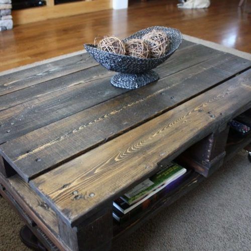 Rustic Coffee Table With Wheels (Photo 5 of 20)