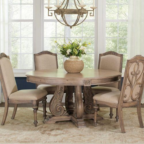 Vintage Brown 48-Inch Round Dining Tables (Photo 17 of 20)