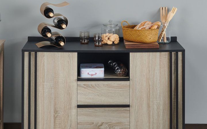 20 Collection of Light White Oak Two-tone Modern Buffets