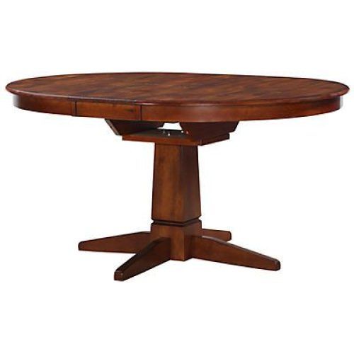 Pecan Brown Triangular Console Tables (Photo 8 of 12)