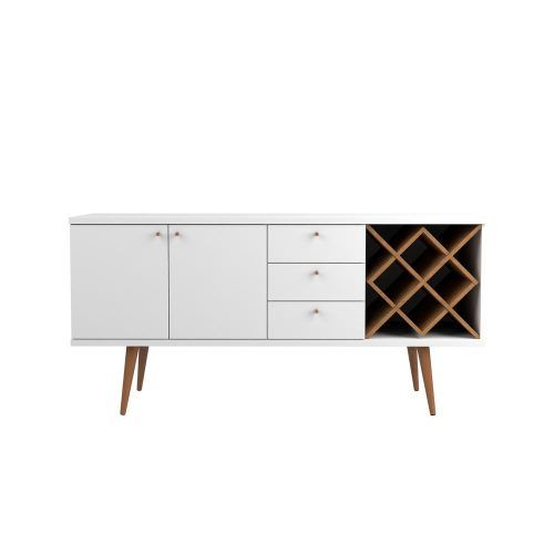 Contemporary Wooden Buffets With One Side Door Storage Cabinets And Two Drawers (Photo 18 of 20)